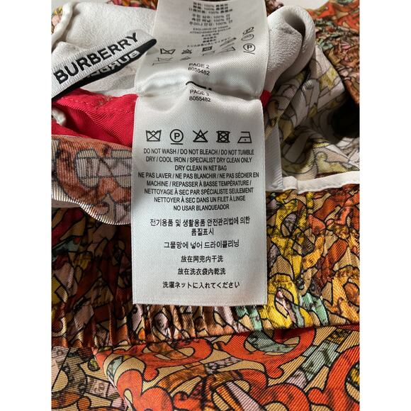 Burberry 'Tawney' Orange Silk Short Size 6 - Picture 6 of 6